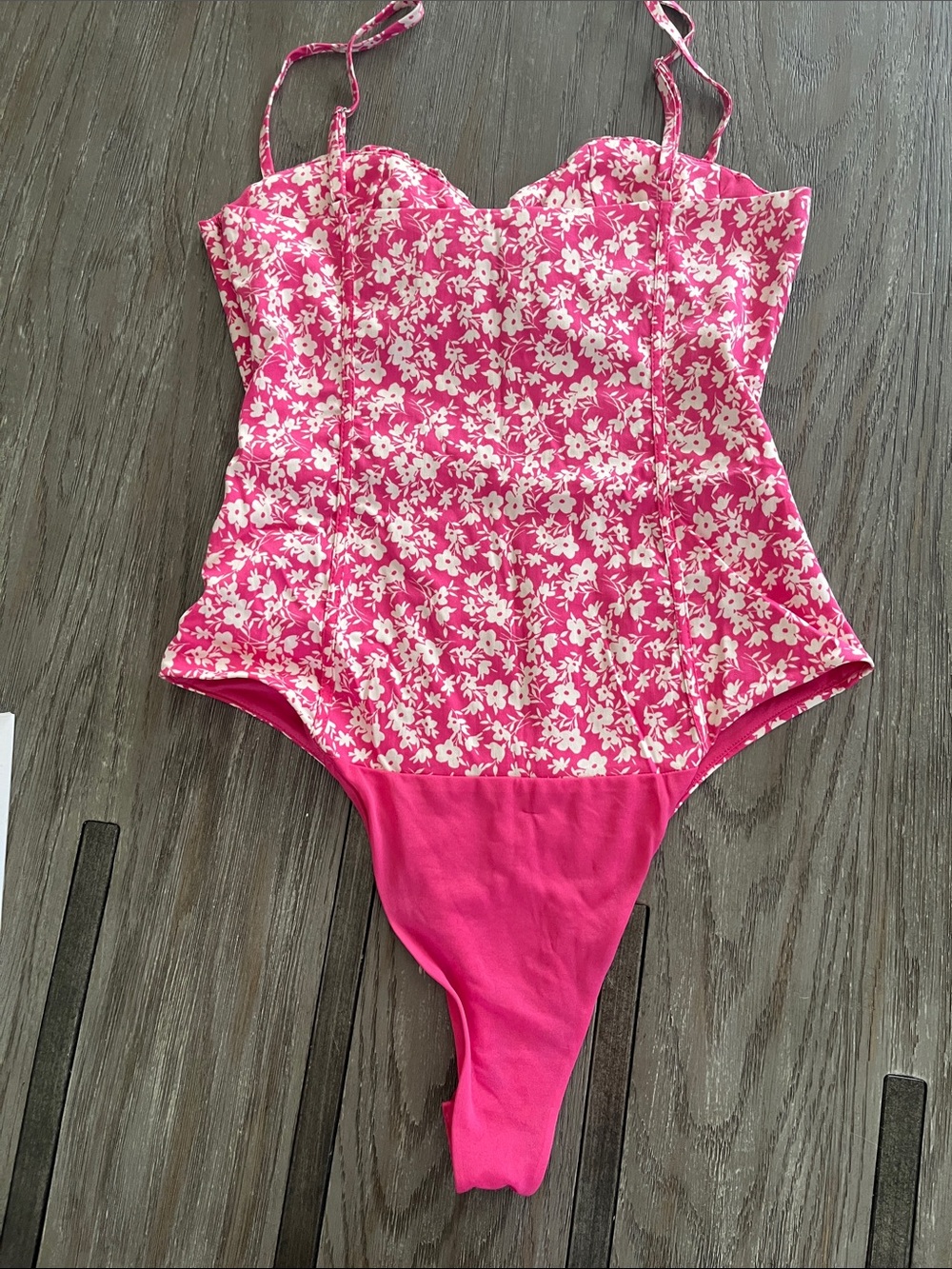 Zara floral corset bodysuit bustier top